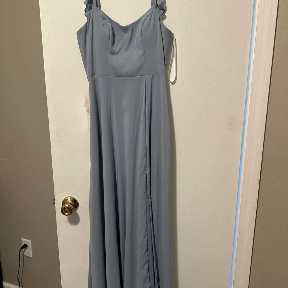 Azazie Light Blue Maxi Dress